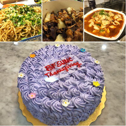 还有饭后甜点芋头蛋糕，心满意足